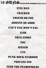 16 Guns - Davee Wild Memorial : UCA Canterbury, Kent 4.2.17